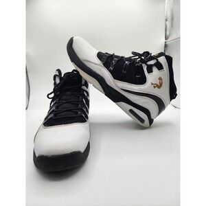 Shaq Full Press Basketball Shoes White Black Gold High Top Sneakers Size 12